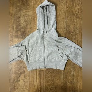 Cropped grey hoodie